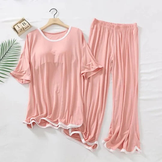 Rose Pink Half Sleeves Plazzo PJ Set šļøšÆ