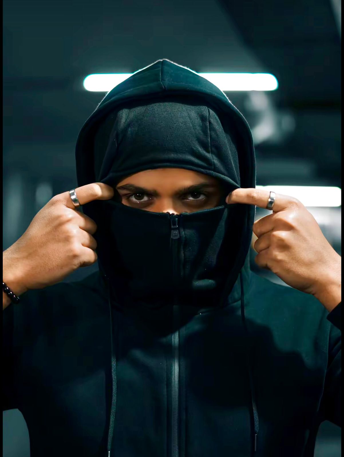 Ninja Half Z Print Hoodie