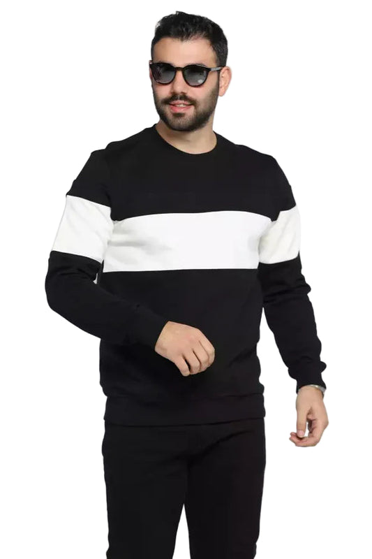 Zebra Black And White Block Sweatshirt